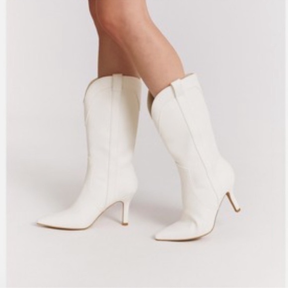 wild fable Shoes - White Women's Western Cowboy Boots Size 9 NWT Vegan Leather Memory Foam